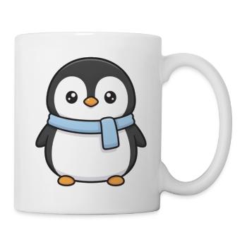Pinguin - Tasse - Weiß - Rechts