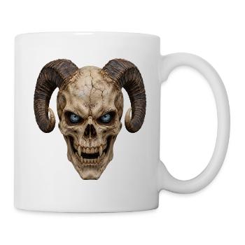 Totenkopf Halloween - Tasse - Weiß - Rechts