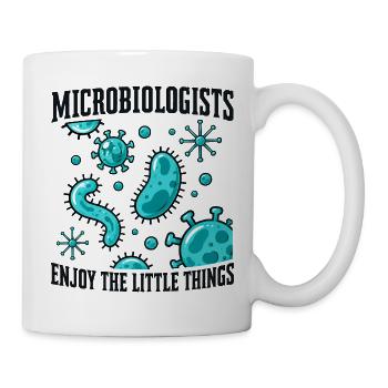 Mikrobiologie Lustiger Wissenschaftler Mikrobiologe Kunst - Tasse - Weiß - Rechts