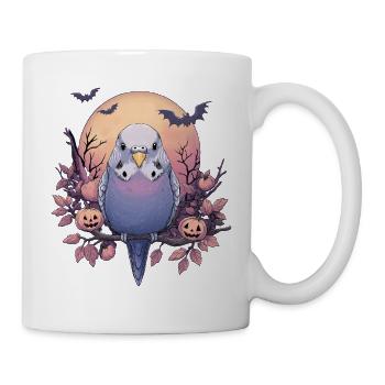 Wellensittich Halloween - Tasse - Weiß - Rechts