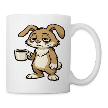 Kaninchen Hase Hasen langohr Klopfer Rammler - Tasse - Weiß - Rechts