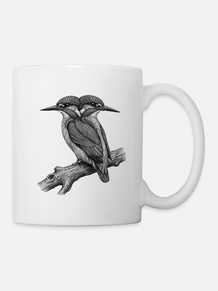 Der Eisvogel - Tasse - Weiß