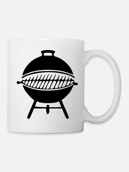 Grill Kugelgrill Grillmeister Schürze Geschenk - Tasse - Weiß