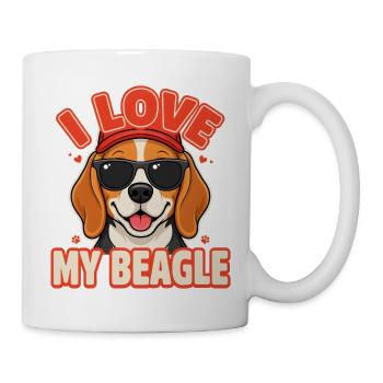 Ich Liebe Mein Beagle-welpen-hundeliebhaber - Tasse - Weiß - Rechts