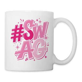Swag-Hashtag Neon Pink - Tasse - Weiß - Rechts