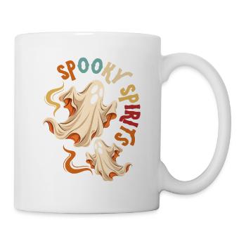 Spooky Spirits 70er Retro-Halloween-Geister - Tasse - Weiß - Rechts