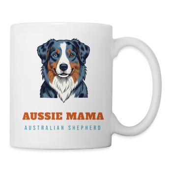 Aussie Mama – Australian Shepherd Hundemama - Tasse - Weiß - Rechts