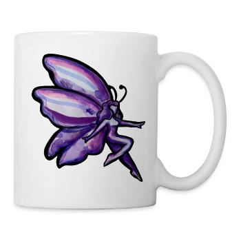 Lila Traumflügel-Fee - Tasse - Weiß - Rechts
