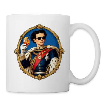 Ludwig II. – König mit Cocktail - der „Kini“ - Tasse - Weiß - Rechts