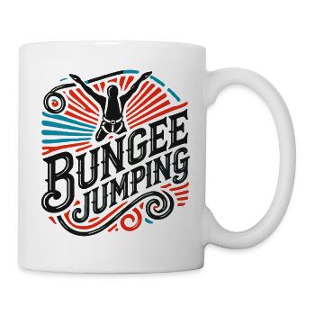 Bungee Jumper Bungy springt Geschenkidee Bungee - Tasse - Weiß - Rechts