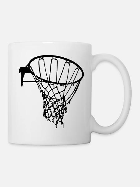 Basketballkorb - Tasse - Weiß