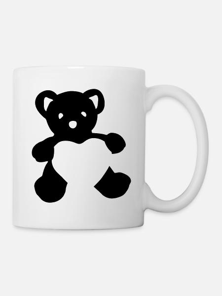 Herzbär - Tasse - Weiß