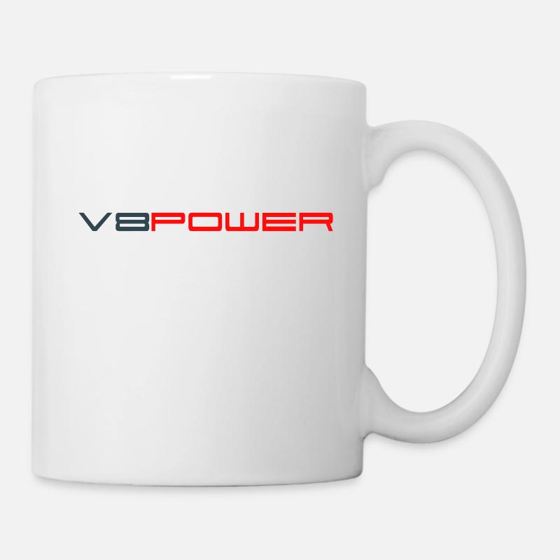 v8power - Tasse - Weiß