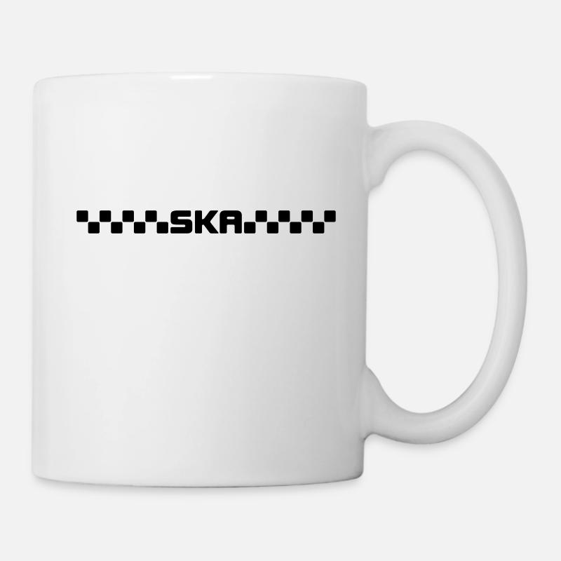 Ska schwarz-weiss karos - Tasse - Weiß