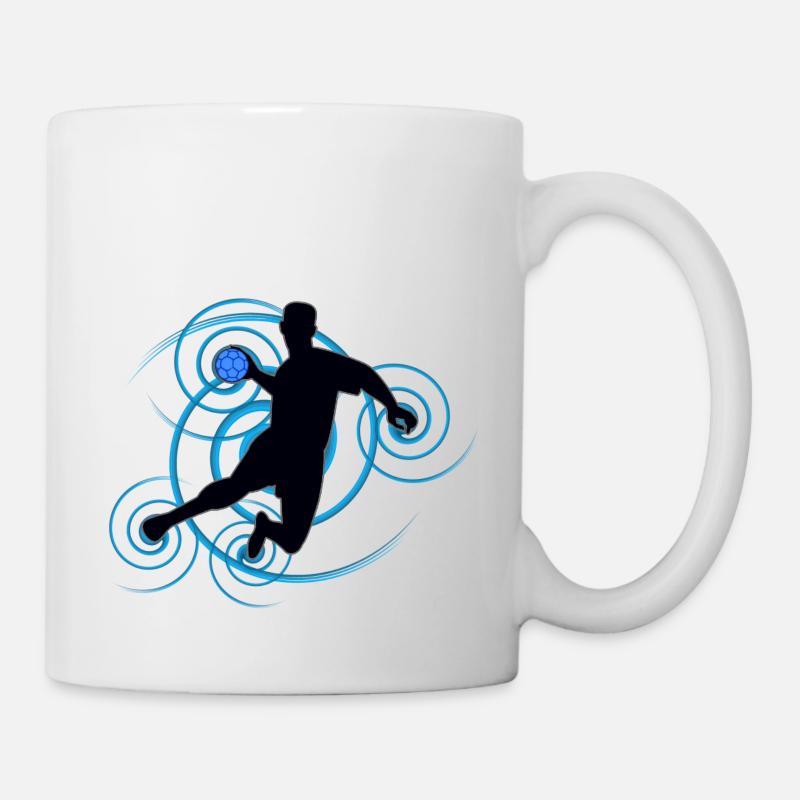 conception de Handball (vertèbres) 01 - Mug blanc - blanc