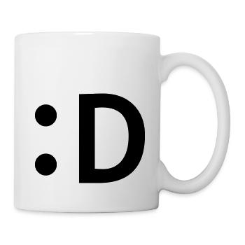 :D smiley lachen - Tasse - Weiß - Rechts