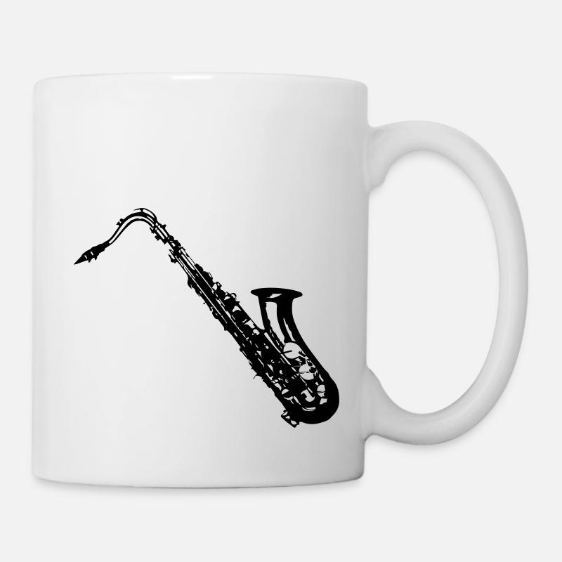 Saxophon - Tasse - Weiß