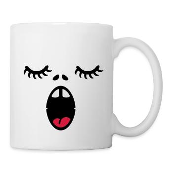Sängergesicht / singer face (3c) - Mug - white - Right