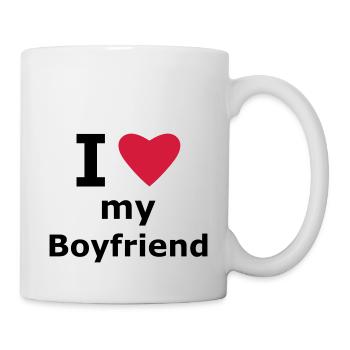 I love my boyfriend - Tasse - Weiß - Rechts