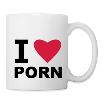 I Love Pornos - Tasse - Weiß - Rechts