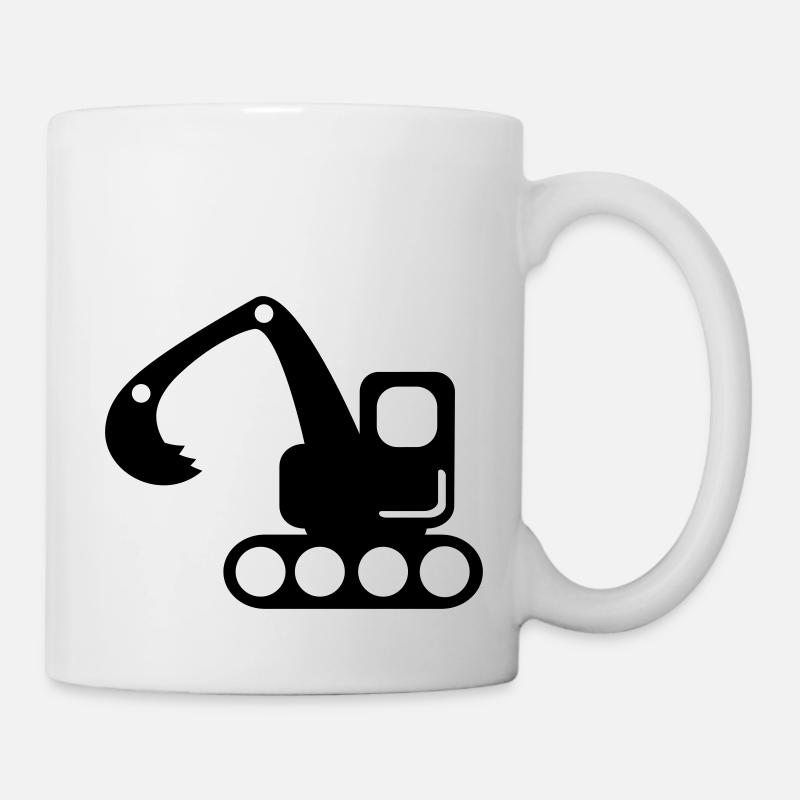 Bagger - Tasse - Weiß