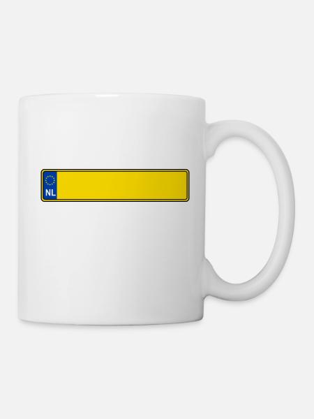 Kennzeichen NL - Tasse - Weiß