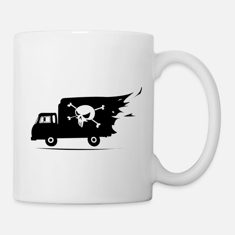camion pirate - Mug blanc - blanc