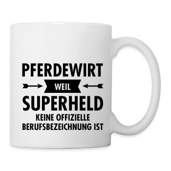Pferdewirt - Superheld - Tasse - Weiß - Rechts