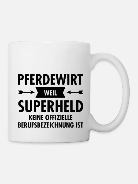 Pferdewirt - Superheld - Tasse - Weiß