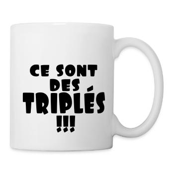 ce sont des triplés - Mug blanc - blanc - Droite