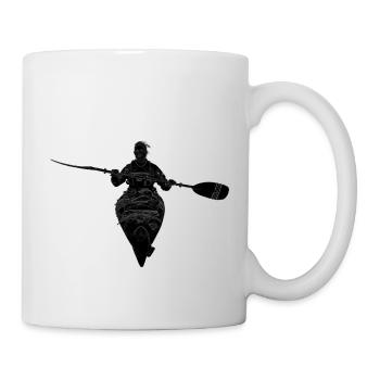 Kajak-frontal-schwarz - Tasse - Weiß - Rechts