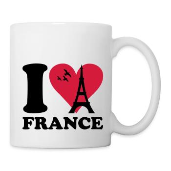I love France - Frankreich - Tasse - Weiß - Rechts