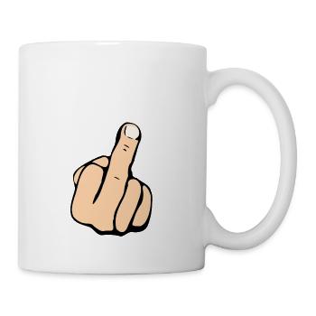 Middle Finger Colour - Mug - white - Right