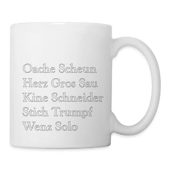 Schafkopf - Tasse - Weiß - Rechts