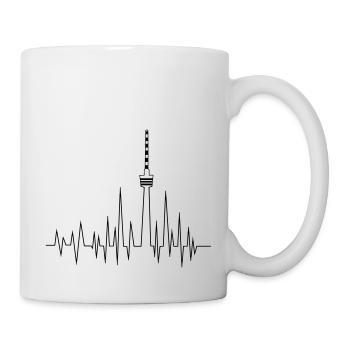 Ein Herz für den Stuttgarter Fernsehturm - Tasse - Weiß - Rechts