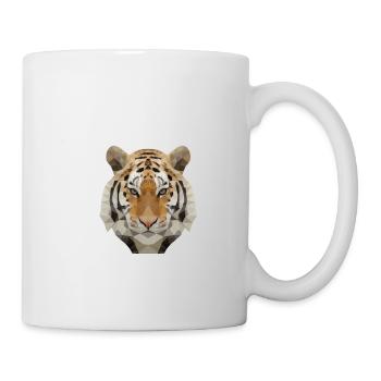 Low Poly Tiger - Tasse - Weiß - Rechts