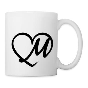 Liebe Buchstabe M - Tasse - Weiß - Rechts