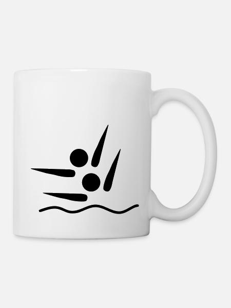 synchronized swimming os - Mug blanc - blanc