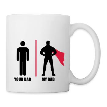Body bébé papa super héro - Mug blanc - blanc - Droite