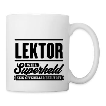 Superheld Lektor - Tasse - Weiß - Rechts