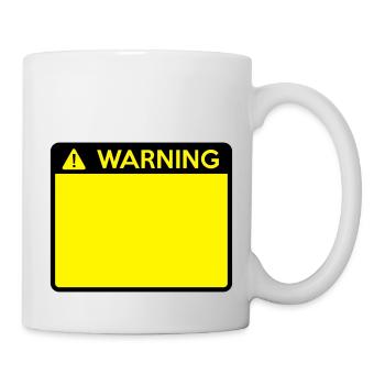Warning Sign (2 colour) - Mug - white - Right