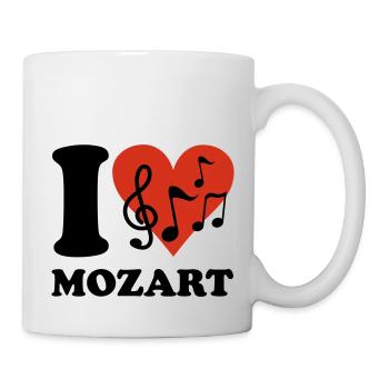 I love Mozart - Tasse - Weiß - Rechts
