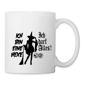 Ich bin eine Hexe Ich darf alles - Tasse - Weiß - Rechts