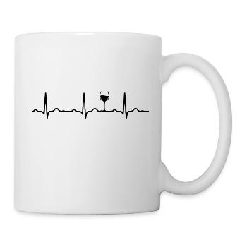 ECG HEARTLINK WINE black - Mug - white - Right