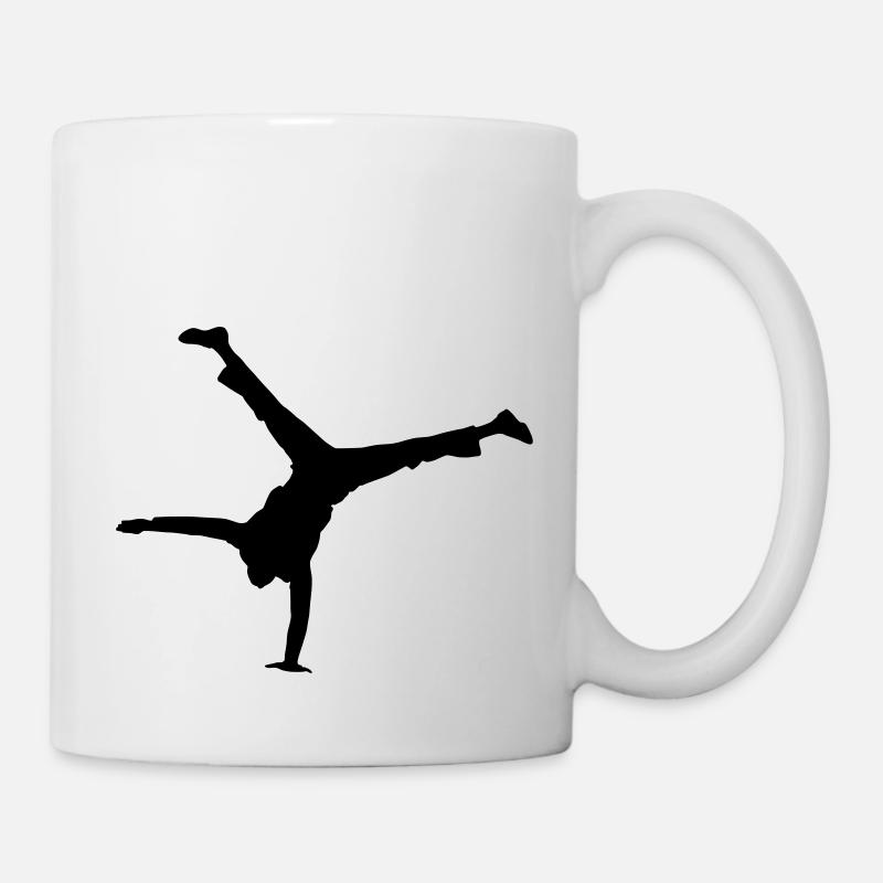 Danseuse de ballet vecteur Silhouette - Mug blanc - blanc