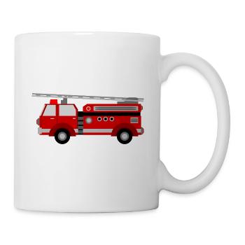 Feuerwehrauto - Tasse - Weiß - Rechts