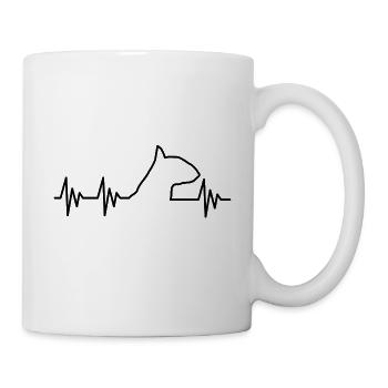 L'amour Bull Terrier Chien Chien ECG - Mug blanc - blanc - Droite