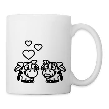 smiley_cows_in_love_1c - Mug blanc - blanc - Droite