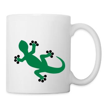 Gecko / Eidechse - Tasse - Weiß - Rechts