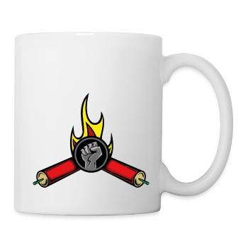 Banging firecrackers fireworks gift - Mug - white - Right
